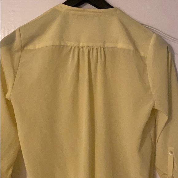 DKNY Jeans yellow surplice wrap blouse XS - Picture 7 of 9